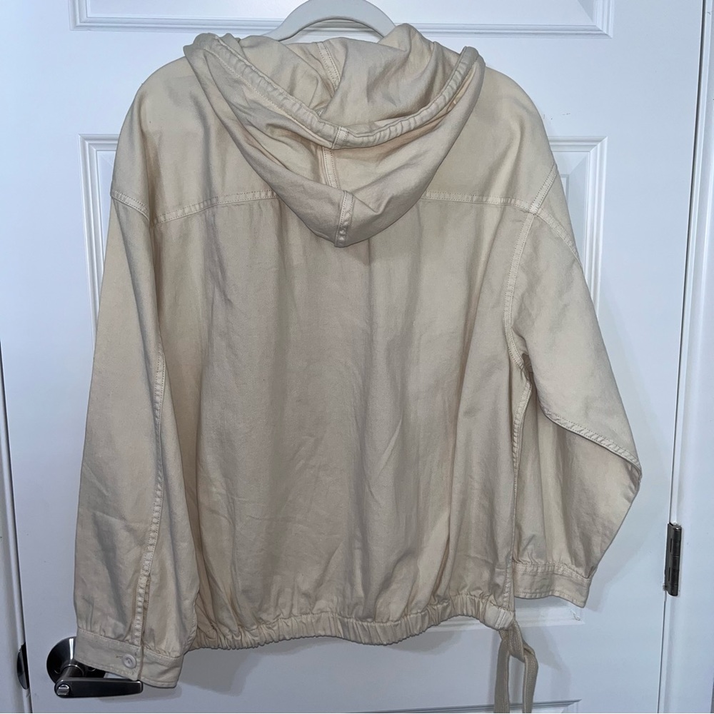 American Eagle Outfitters Womens Denim Long Sleeve Hoodie Large New - Picture 9 of 9